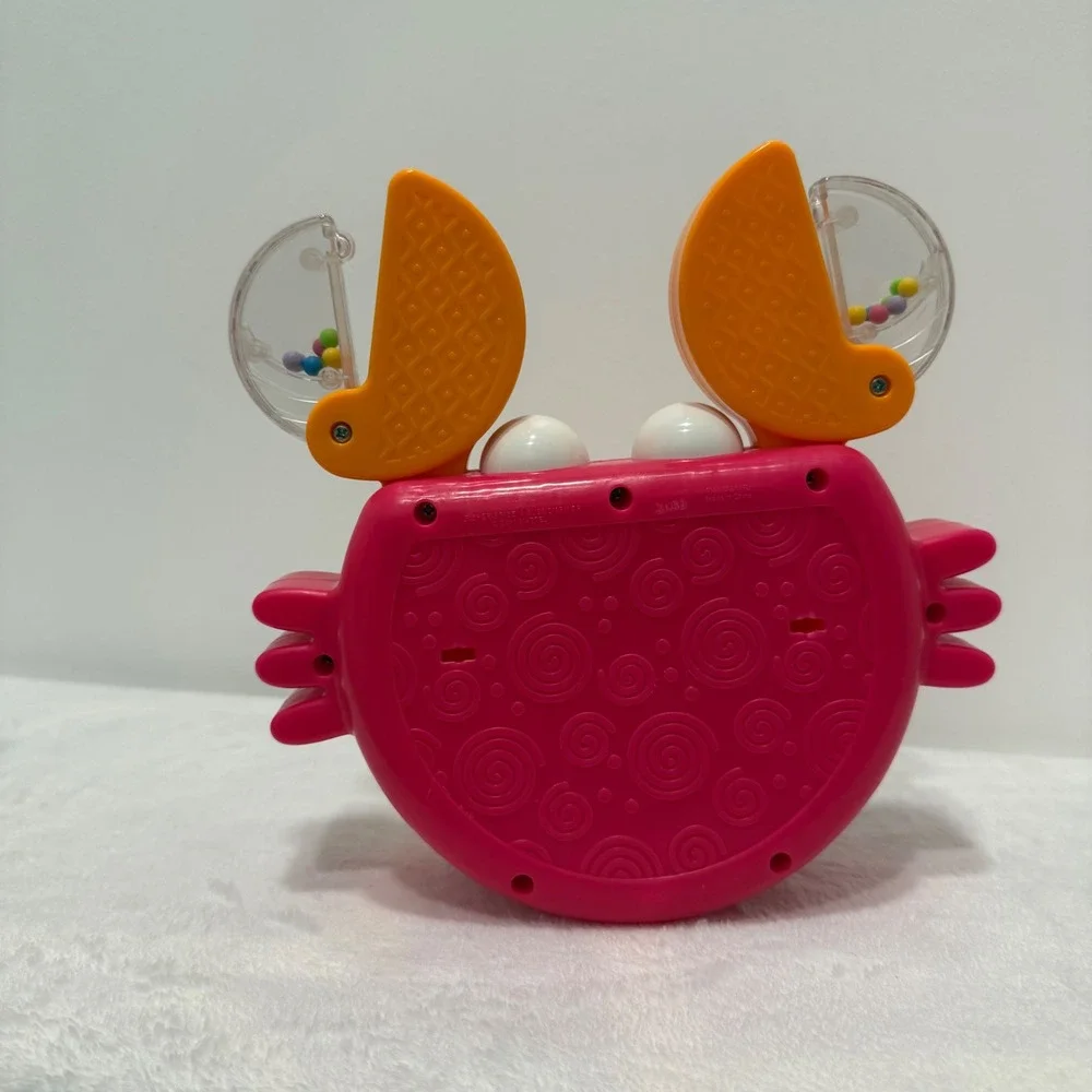 Fisher Price Crab Baby Mirror Toy Rattle Suction Cup‎ Toddler Play